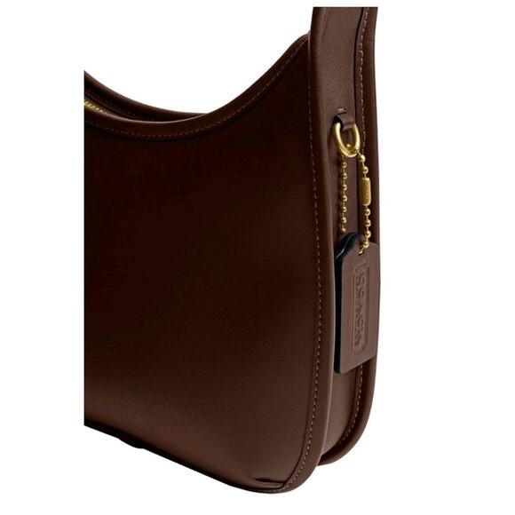 NWT Coach Originals Leather Curve Zip Shoulder Bag MAPLE/Brass Ergo Style CAF11 - Picture 3 of 7